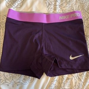 Nike Pro Shorts Purple